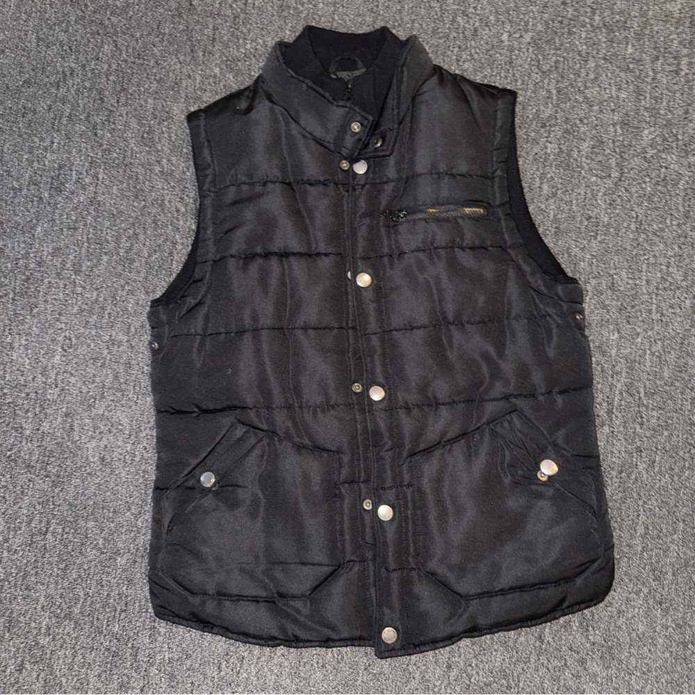 Guess Men's Black Quilted Vest